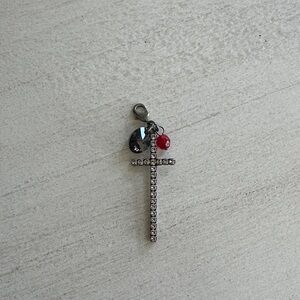 Sabika Cross Charm Pendant with Crystal Accents